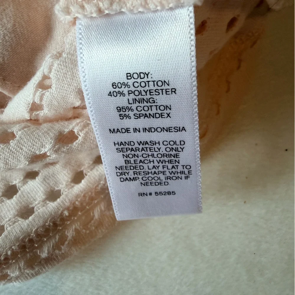 Express Blush Pink Textured High Waist Bikini Bottom Size Small